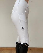 Load image into Gallery viewer, White Full Grip Competition Leggings