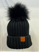 Load image into Gallery viewer, BLACK POM HAT
